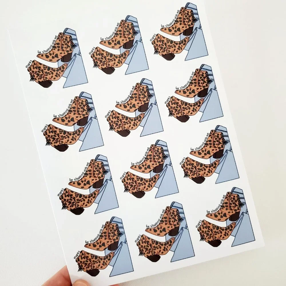 LB069 STICKERS Custom Poshmark Stickers Shipping Supplies Thank You for Shopping - Picture 4 of 8